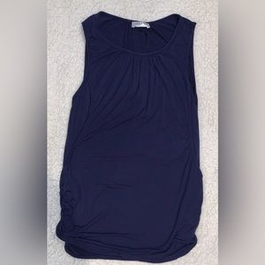 Blue Maternity Top / Nursing Tank Top - Small